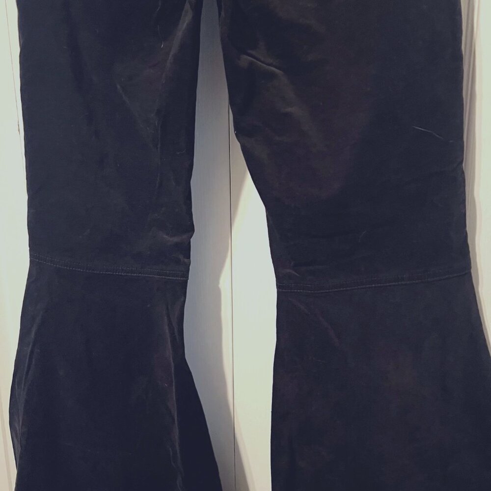 Forever 21-XLarge Velvety Distressed Hippie Fringed High Waisted Jeans/Pants - Picture 10 of 15